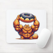 Spierkat die Donut optilt Muismat (Met muis)