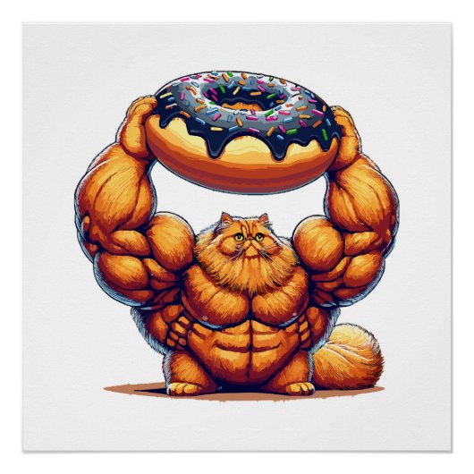 Spierkat die Donut optilt Perfect Poster (Voorkant)
