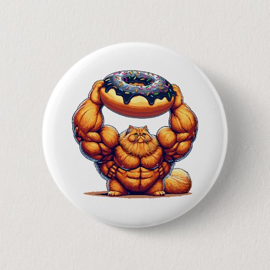 Spierkat die Donut optilt Ronde Button 5,7 Cm (Voorkant)