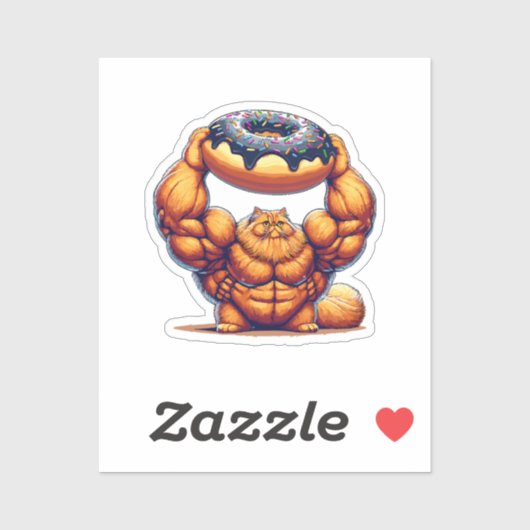Spierkat die Donut optilt Sticker (Vel)