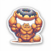 Spierkat die Donut optilt Sticker (Voorkant)