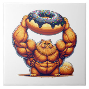 Spierkat die Donut optilt Tegeltje