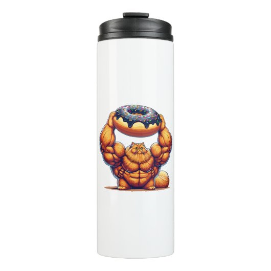 Spierkat die Donut optilt Thermosbeker (Voorkant)