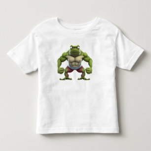 Spierkikkert, Sterke gespierde Bodybuilding Kikker Kinder Shirts