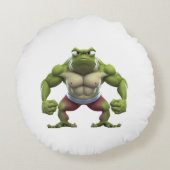 Spierkikkert, sterke gespierde bodybuilding kikker rond kussen (Achterkant)