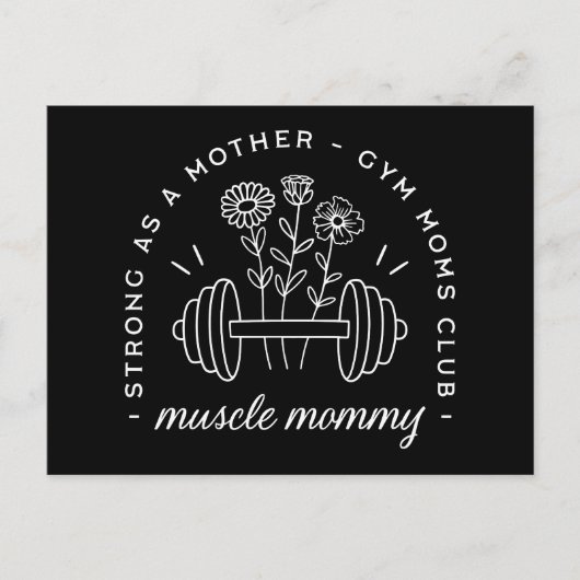 Spiermoeder gym mama sterke moeder grappig briefkaart (Voorkant)