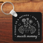Spiermoeder gym mama sterke moeder grappig sleutelhanger (Voorkant)