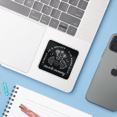 Spiermoeder gym moeder sterke moeder grappig sticker (Laptop met iPhone)