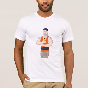 Spierpappie die een Selfie neemt op de Gym T-shirt