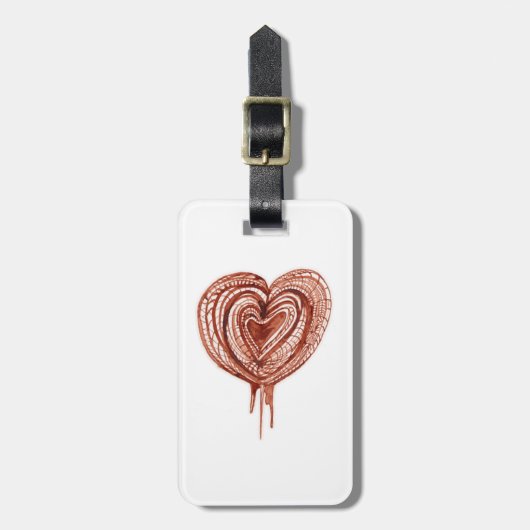 Spierpomp (hart) tekening bagagelabel (Voorkant verticaal)