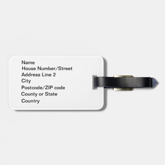 Spierpomp (hart) tekening bagagelabel (Achterkant horizontaal)