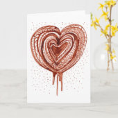 Spierpomp (hart) tekening kaart (Gele Bloem)