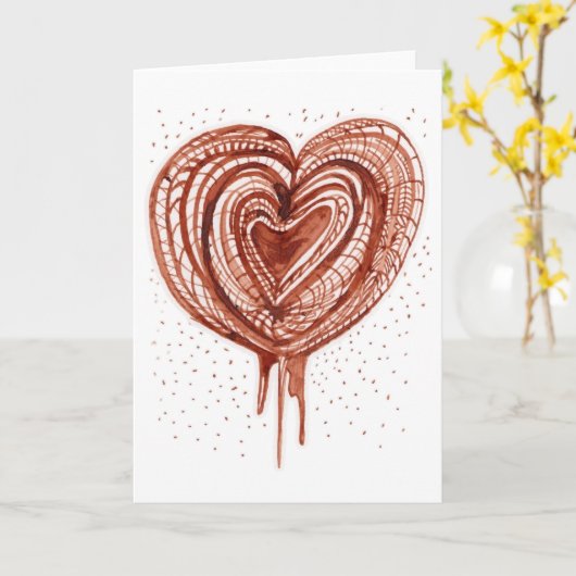 Spierpomp (hart) tekening kaart (Gele Bloem)