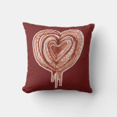 Spierpomp (hart) tekening kussen (Voorkant)