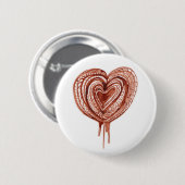 Spierpomp (hart) tekening ronde button 5,7 cm (Voorkant /achterkant)