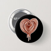 Spierpomp (hart) tekening ronde button 5,7 cm (Voorkant /achterkant)