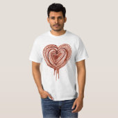 Spierpomp (hart) tekening t-shirt (Voorkant volledig)