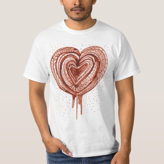Spierpomp (hart) tekening t-shirt (Voorkant)
