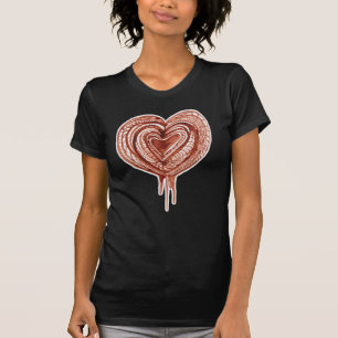Spierpomp (hart) tekening t-shirt