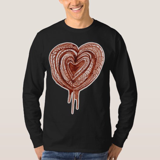 Spierpomp (hart) tekening t-shirt (Voorkant)
