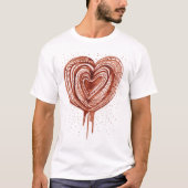 Spierpomp (hart) tekening t-shirt (Voorkant)