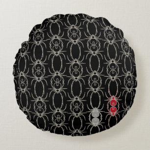 Spiers - Bat Black en Bone White Rond Kussen