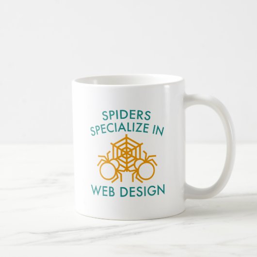 Spiers die in het Ontwerp van het Web specialisere Koffiemok (Rechts)
