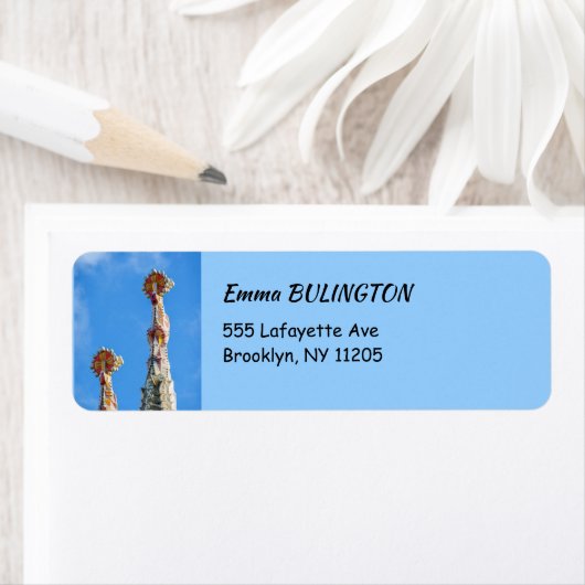 Spiers van La Sagrada Familia in Barcelona, Spanje Etiket (Insitu)