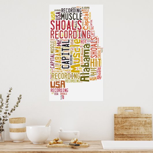 Spierspasmen, Alabama Poster (Keuken)