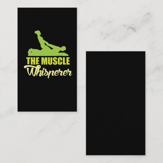 Spierspier- en spiertrekker - Massage Fysieke Ther Visitekaartje (Voorkant / Achterkant)