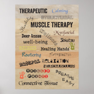 Spiertherapie woorden Poster Kunst