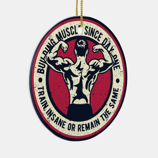 Spiertreinen Insane of hetzelfde blijven Keramisch Ornament (Rechts)