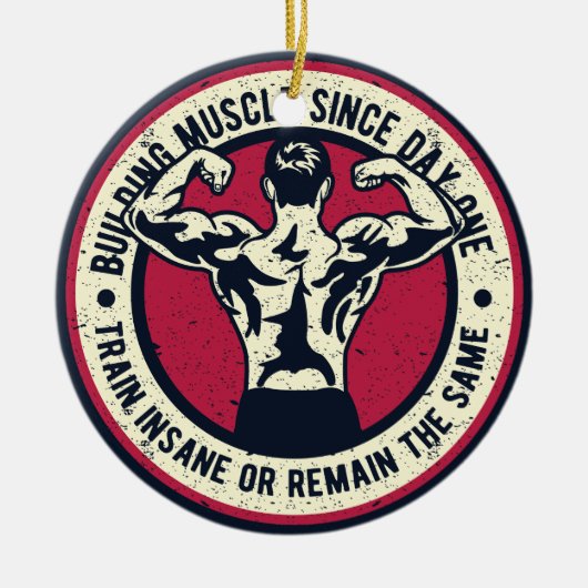 Spiertreinen Insane of hetzelfde blijven Keramisch Ornament (Voorkant)