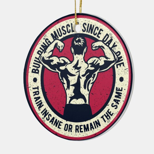 Spiertreinen Insane of hetzelfde blijven Keramisch Ornament (Links)