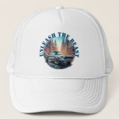 Spierwagen ontketent het beest trucker pet (Voorkant)