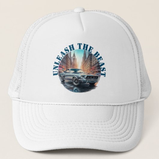 Spierwagen ontketent het beest trucker pet (Voorkant)