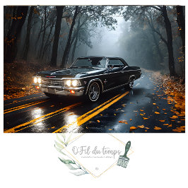 Spierwagen Post-Apocalyptische stadsgezicht Decoup Tissuepapier