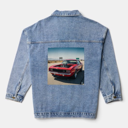 Spierwagen: precisie en prestaties denim jacket (Achterkant)