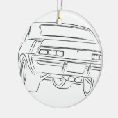 Spierwagentekening Keramisch Ornament (Links)