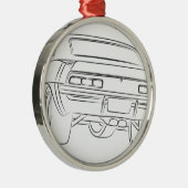 Spierwagentekening Metalen Ornament (Rechts)