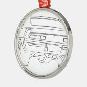 Spierwagentekening Metalen Ornament (Links)