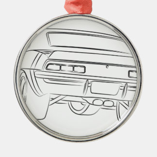Spierwagentekening Metalen Ornament