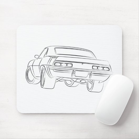 Spierwagentekening Muismat (Met muis)