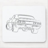 Spierwagentekening Muismat (Voorkant)