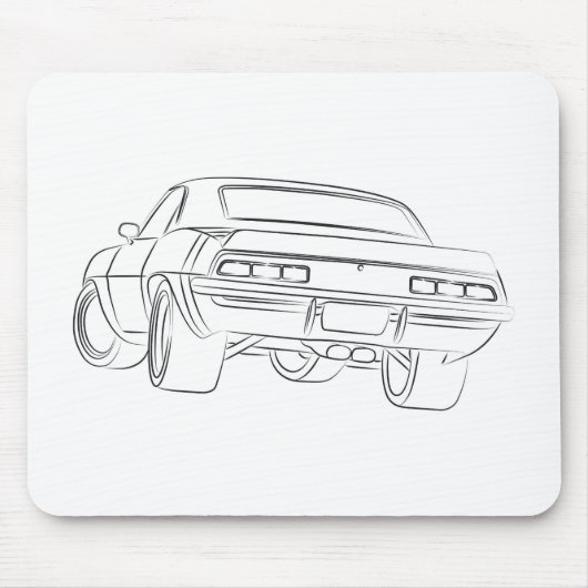 Spierwagentekening Muismat (Voorkant)