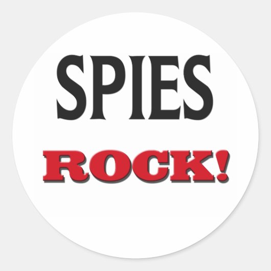 Spies Rock Ronde Sticker (Voorkant)