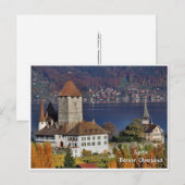 Spiez Castle, Zwitserland/Schloss Spiez, Schweiz Briefkaart (Voorkant / Achterkant)