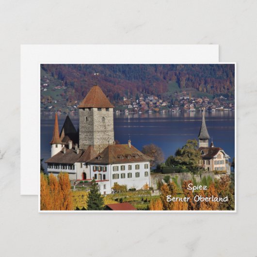 Spiez Castle, Zwitserland/Schloss Spiez, Schweiz Briefkaart (Voorkant / Achterkant)