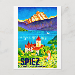 Spiez, groen gebied voor de stad Zwitserland Briefkaart