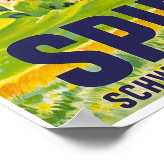 Spiez, Zwitserland,Reisposter Poster (Hoek)